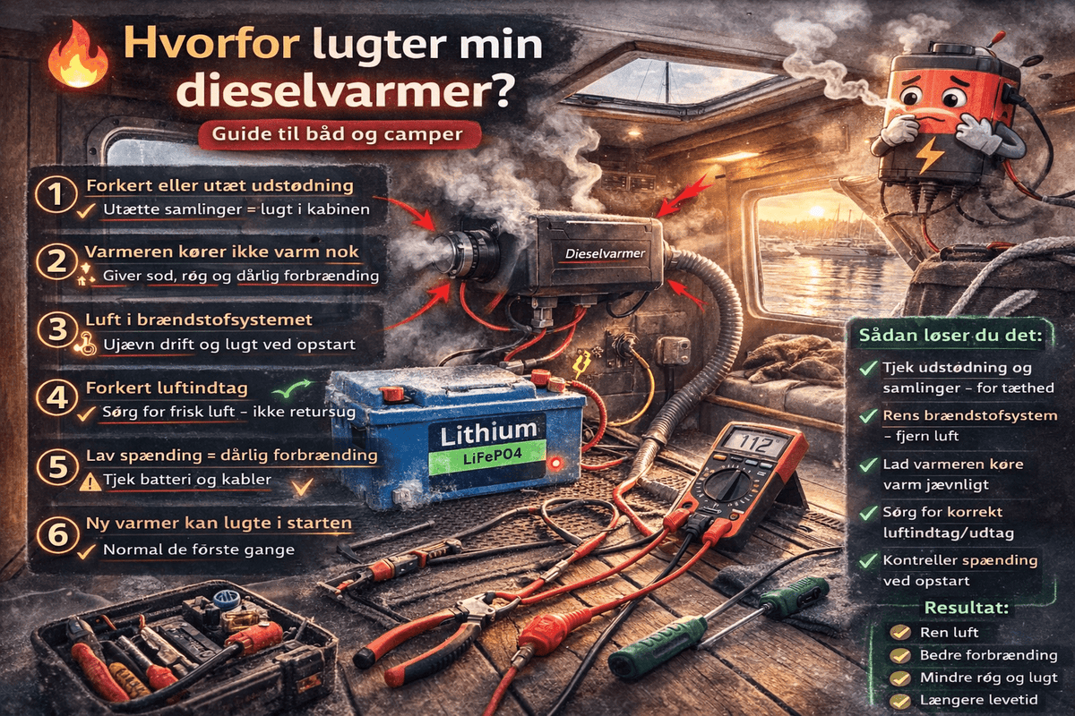 Hvorfor lugter min diesel heater? (Guide til båd og camper) - SejlStrøm