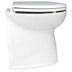 Jabsco toilet "Deluxe" m/soft close med lige kant – deluxe 17" lige bagkant 12V saltvand