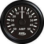Kus amperemeter sort, med 50Amp shunt 12/24V