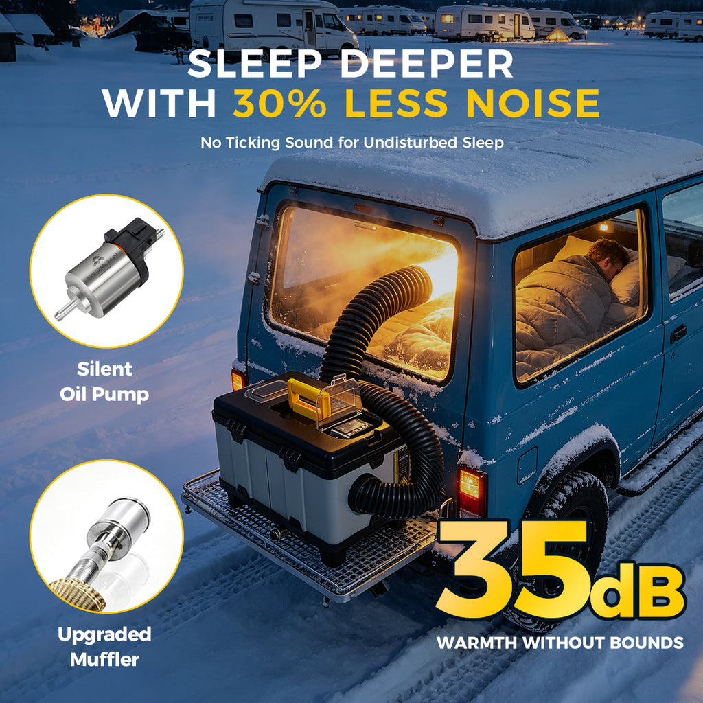 Sunster TB10PRO 8 kW dieselfyr med Bluetooth og CO-overvågning