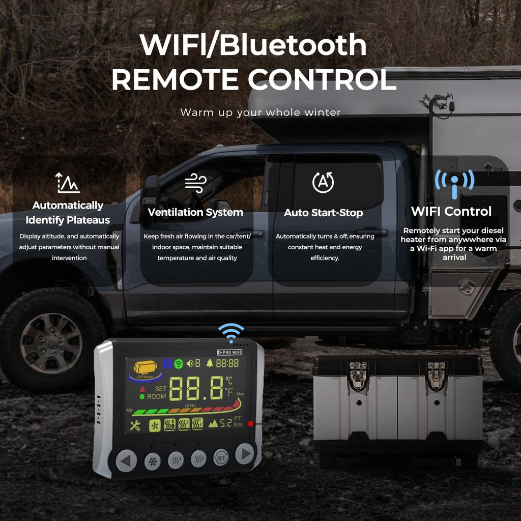 Sunster TB10 8 kW dieselfyr – Toolbox med WiFi og Bluetooth