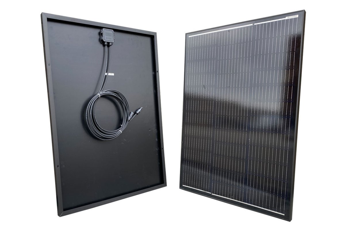 120 W 12 V Solcellepanel – Sort Monokrystallinsk - CamperStrøm