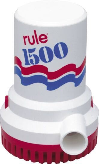 Rule Lænsepumpe 1500 GPH – 5678 L/t, fås i 12V og 24V – Palby varenr. 1200050