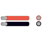 OceanFlex Fortinnet kobberkabel rød – marinekabel sort 6.0mm2 100m