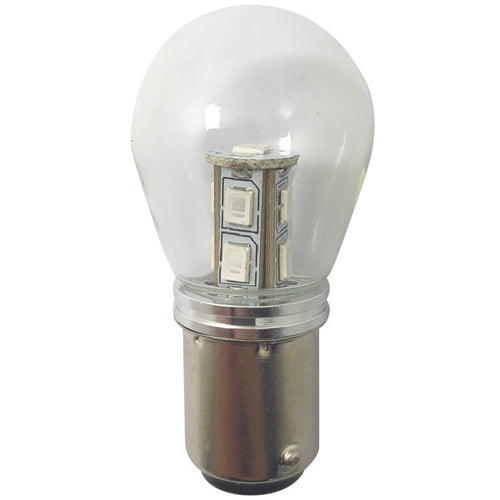 1852 LED lantern pære BAY15D Ø25x48mm 10-36Vdc grøn, 2 stk