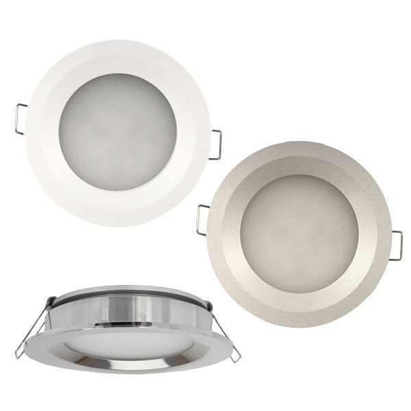 Casolux Maria LED indbygningsspot, mellem – alu. grå 3000K 10-32v