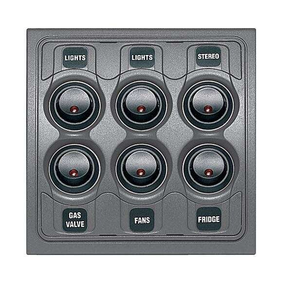 BEP el-panel Contour med 6 kontakter, 12V