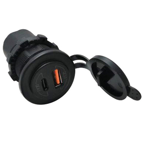 1852 USB udtag USB-A & USB-C 12/24V