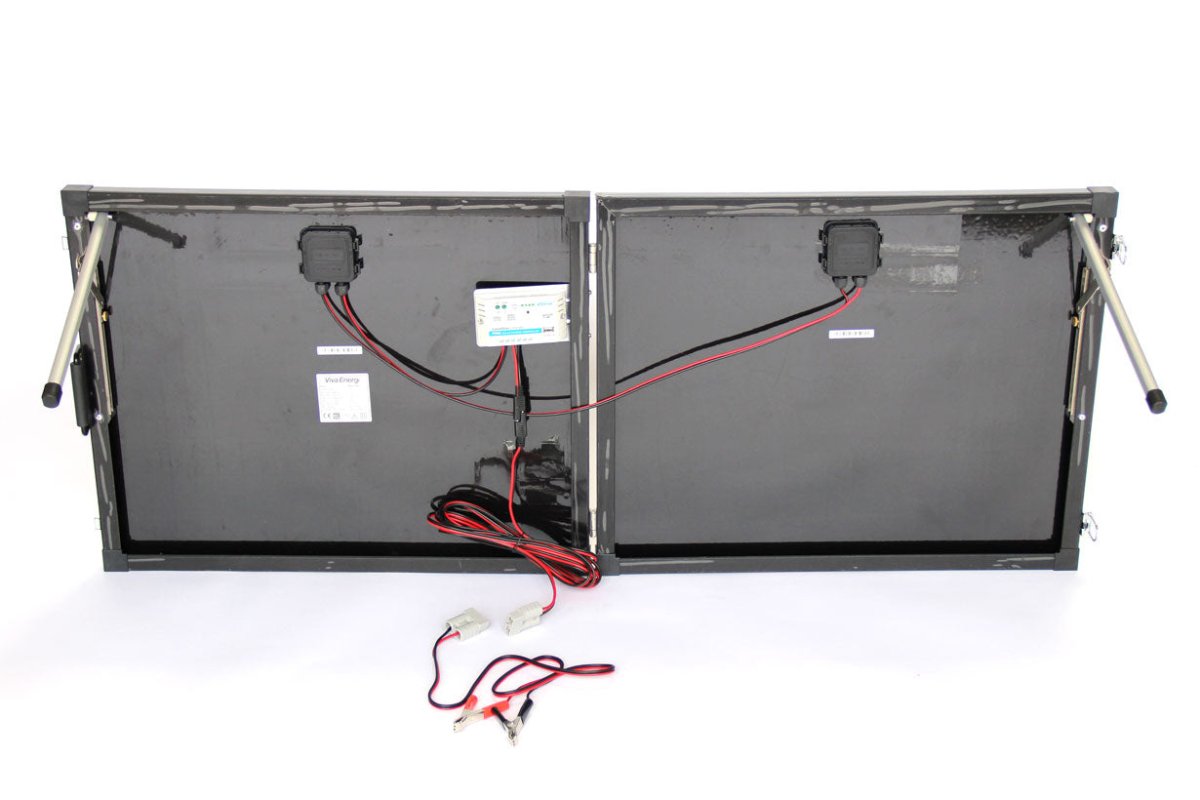 140 W Transportabel Solcellekuffert – Sort - CamperStrøm
