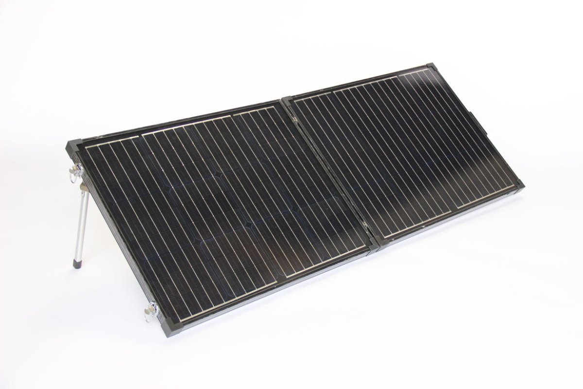 140 W Transportabel Solcellekuffert – Sort - CamperStrøm