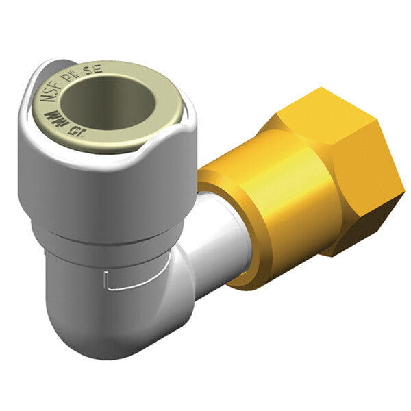 Whale vinkeladapter hun 1/2" BSP messing – 2stk.