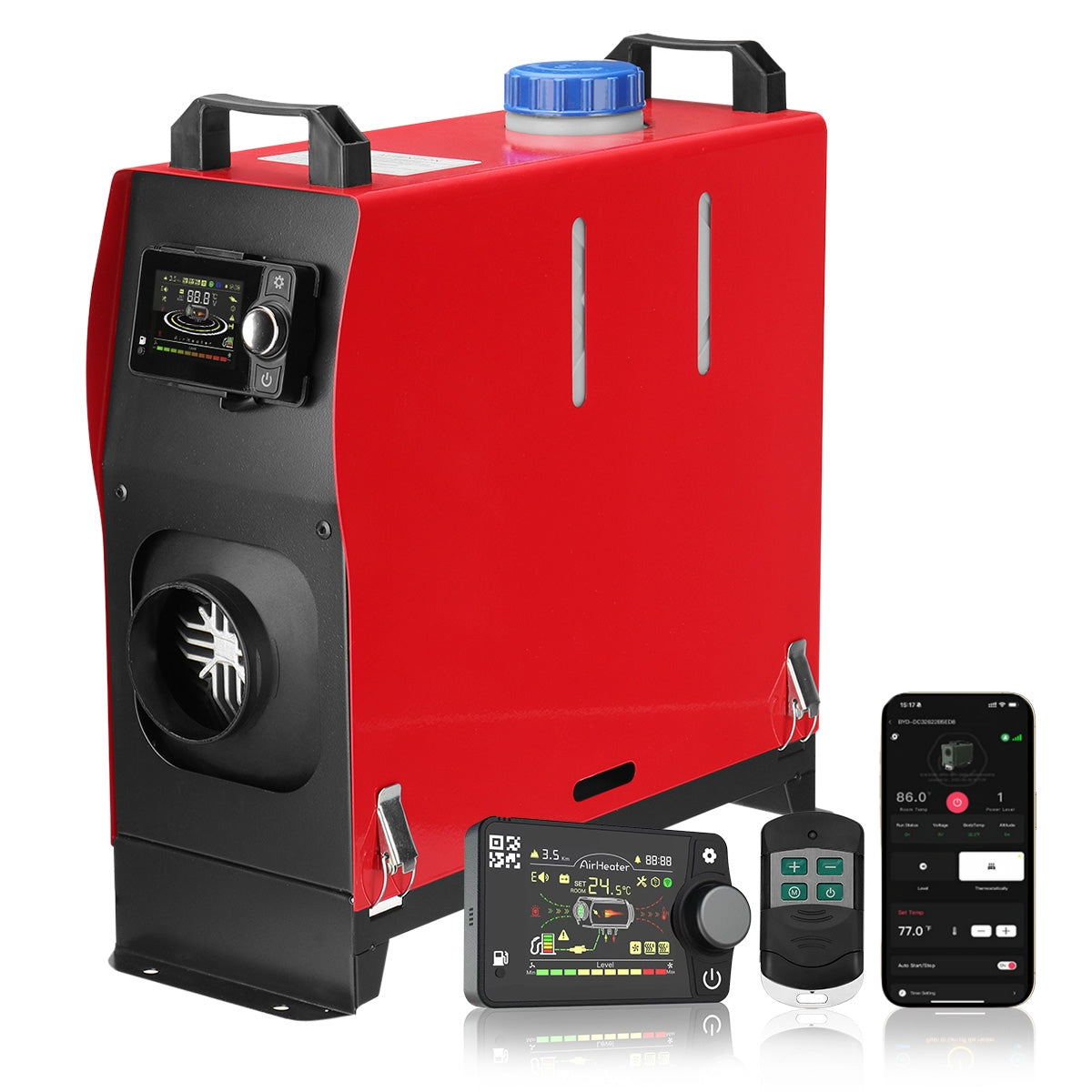 Sunster A2209V 8 kW dieselfyr – alt-i-ét med Bluetooth