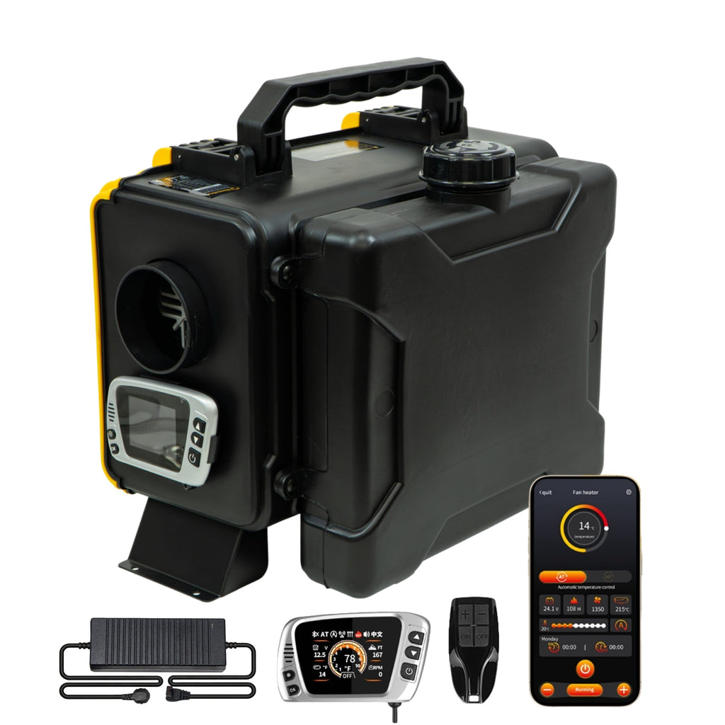 Sunster HTB1 8 kW dieselfyr – Toolbox med Bluetooth
