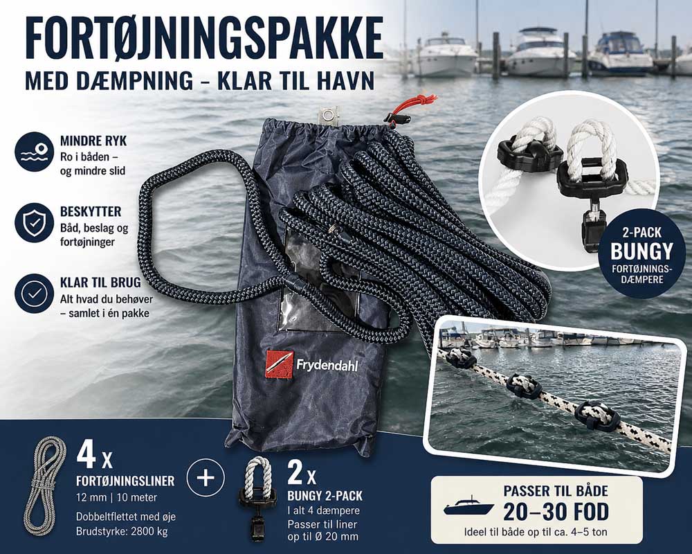 Fortøjningspakke med indbygget dæmpning – klar til havn – produktfoto | SejlStrøm