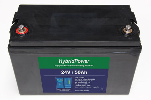 24 V 50 Ah LiFePO₄ Batteri med Bluetooth – Effektiv & Let Strømløsning - CamperStrøm