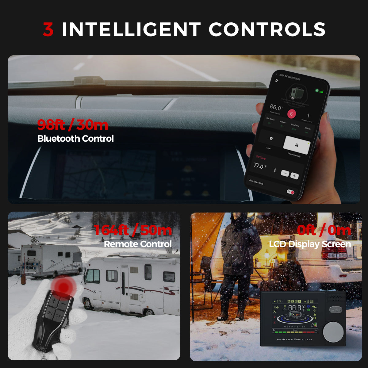 Sunster A2302BHP 8 kW dieselfyr – alt-i-ét med Bluetooth