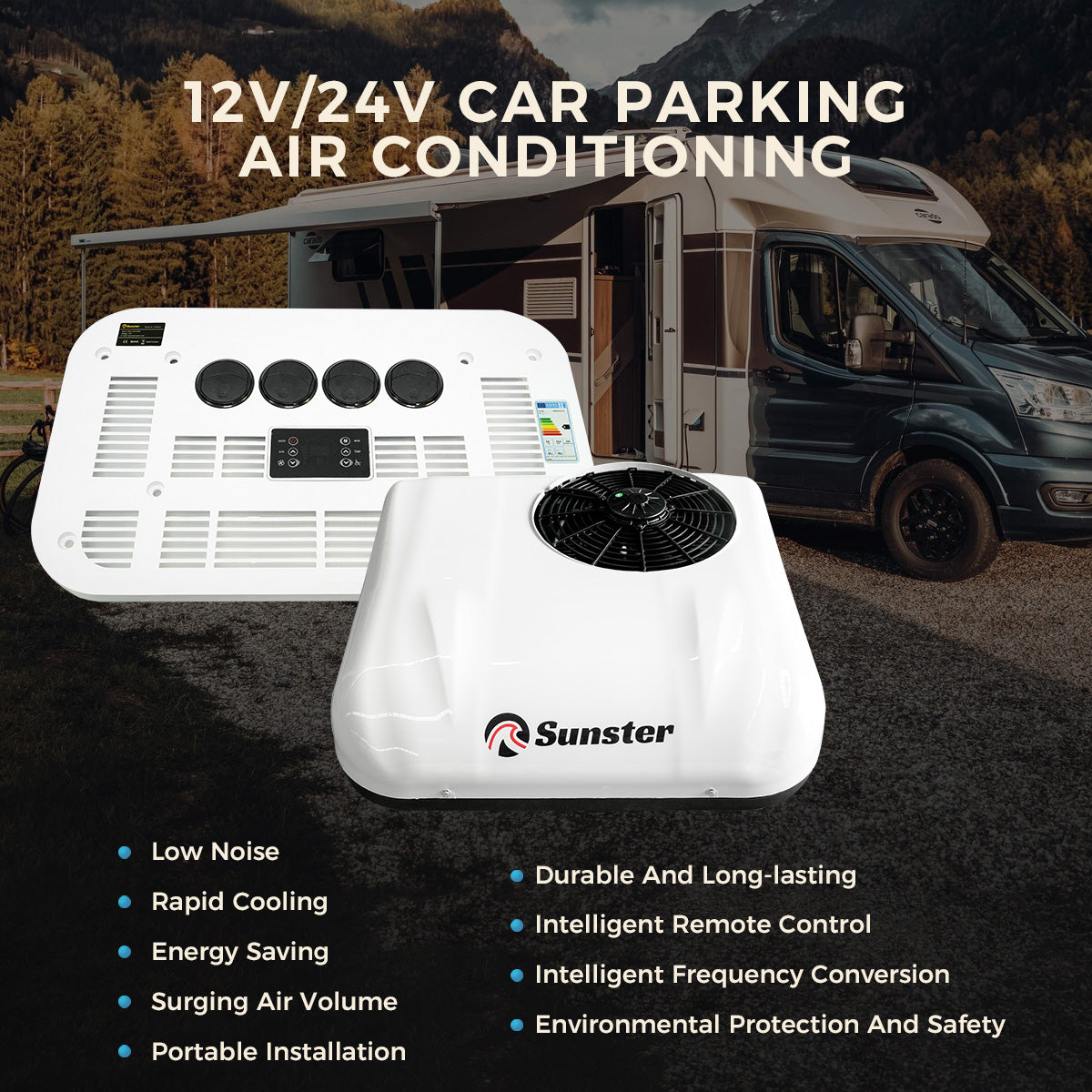 Sunster S-AX1 DC-klimaanlæg – 12/24 V