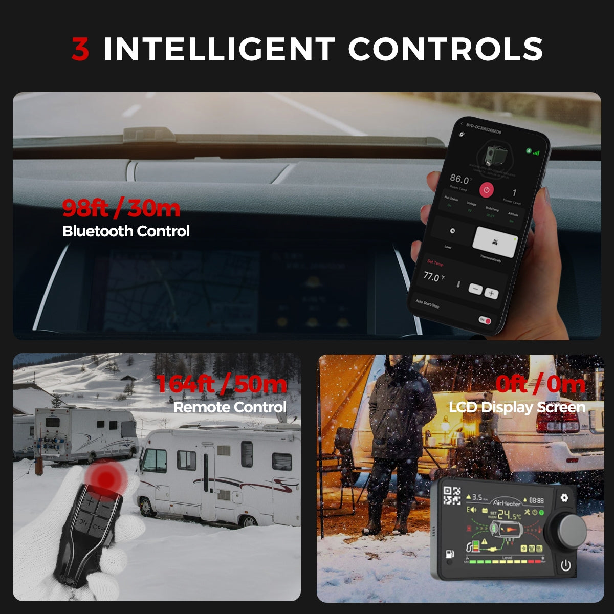 Sunster A2209V 8 kW dieselfyr – alt-i-ét med Bluetooth