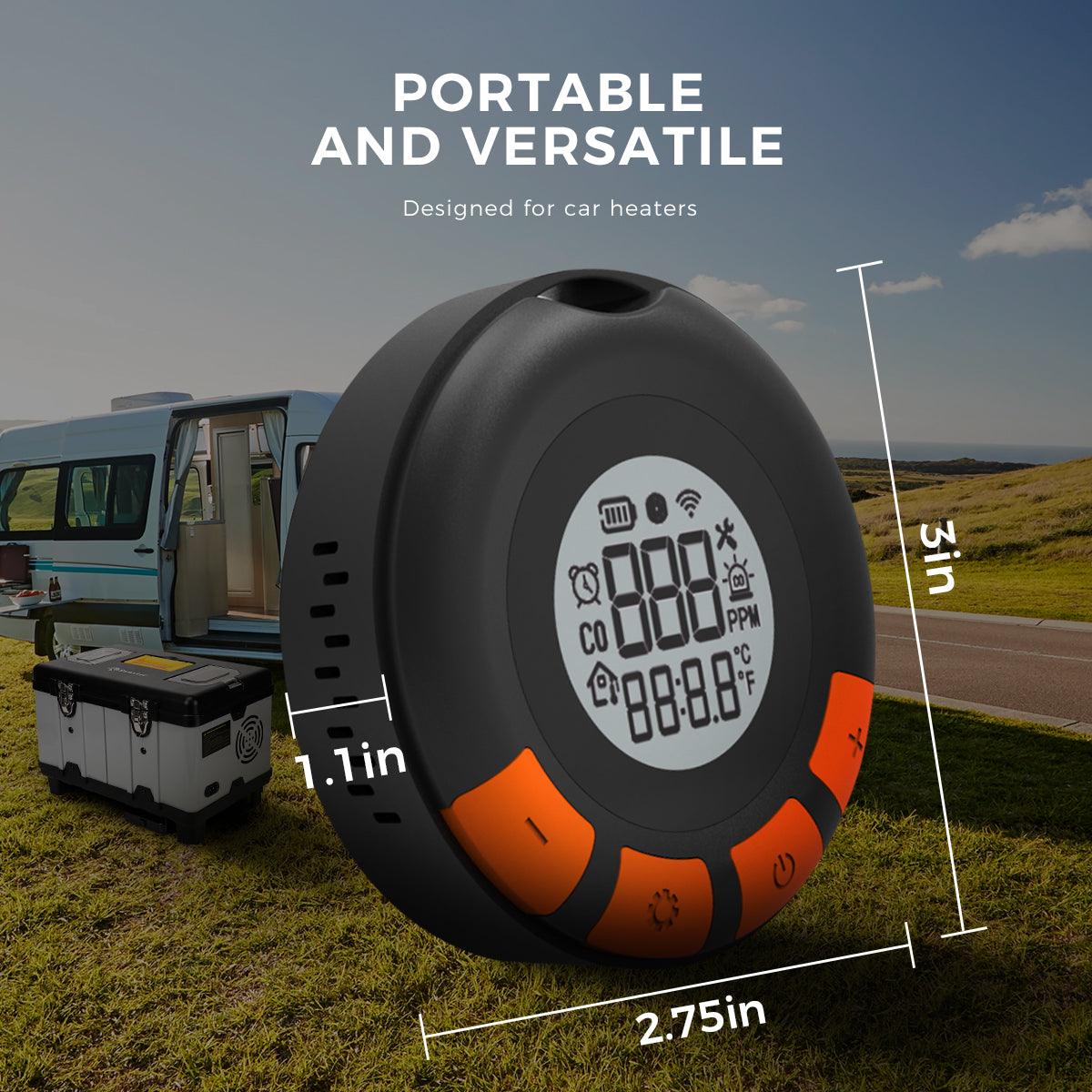 Sunster S-A2422 trådløs temperaturstyring med CO-alarm