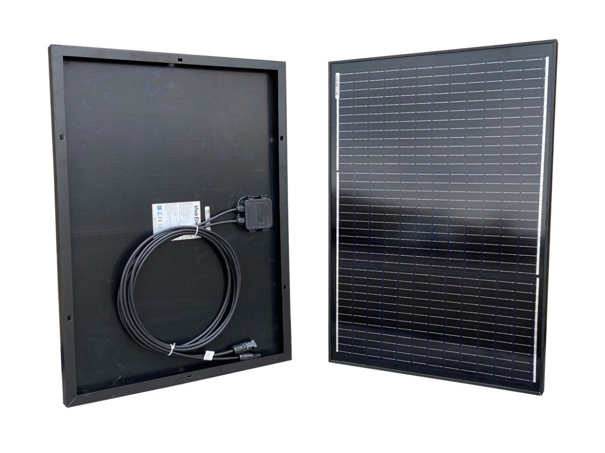 60 W 12 V Solcellepanel – Sort Mono (High - Efficiency) - CamperStrøm