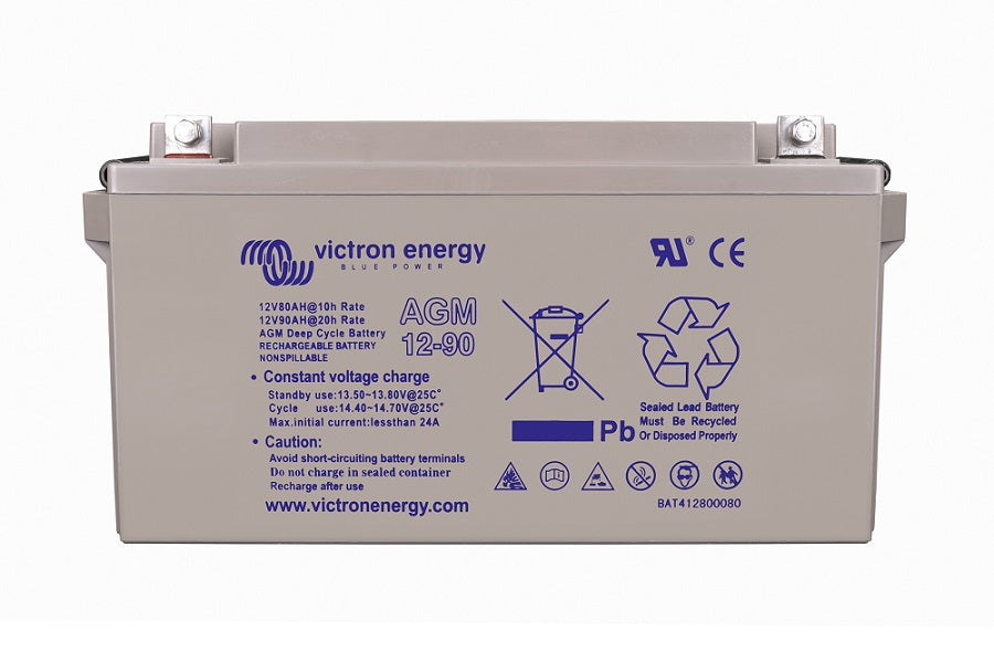 12V/90Ah AGM Deep Cycle Batt. (M6) – produktfoto | SejlStrøm