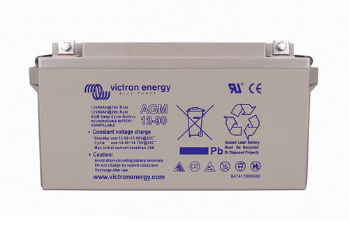 12V/90Ah AGM Deep Cycle Batt. (M6) – produktfoto | SejlStrøm