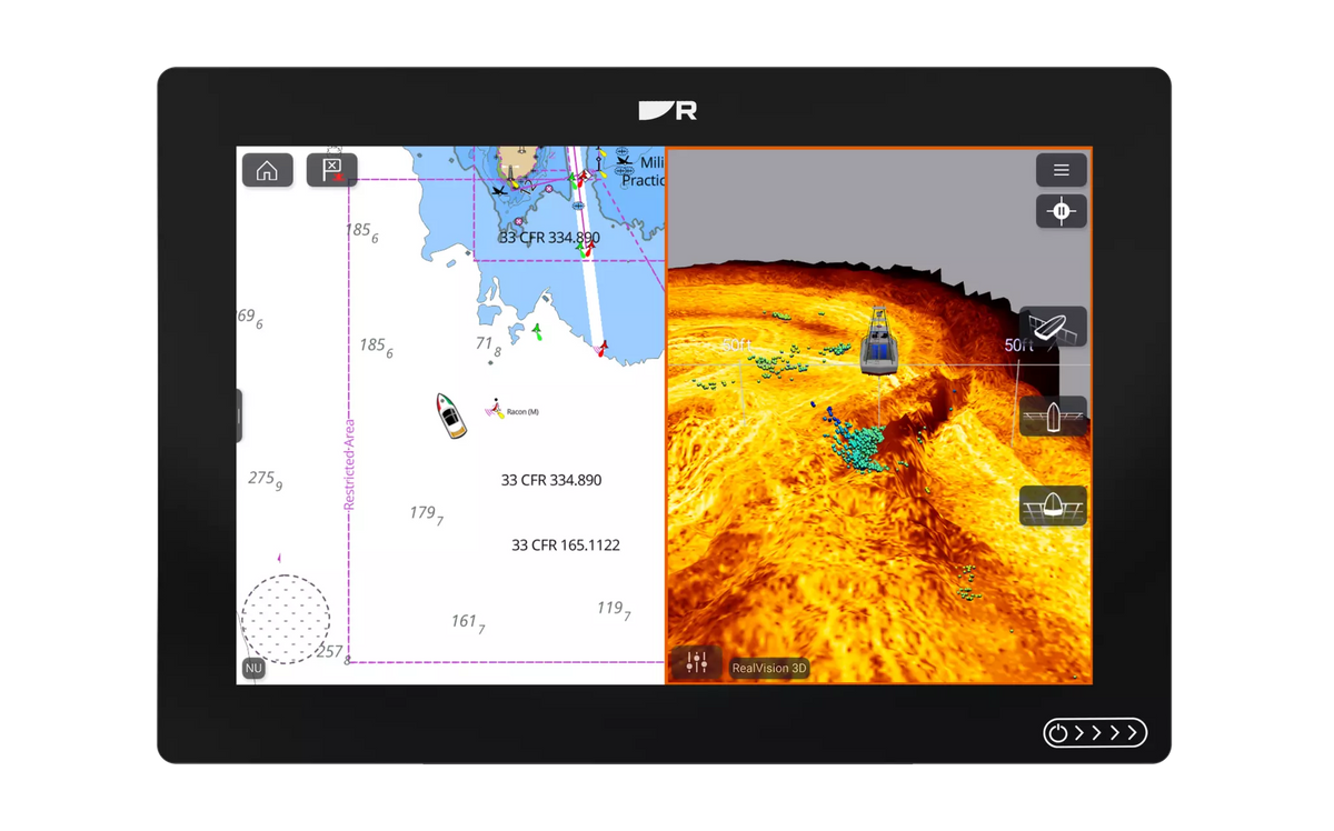 Raymarine Axiom+ 12 RV – RV-100 – LightHouse-diagrammer Nordeuropa