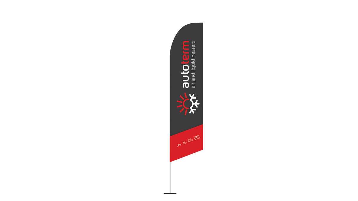 AUTOTERM Beachflag med AUTOTERM-logo – officielt AUTOTERM produktfoto