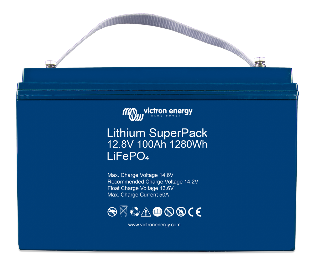 Lithium SuperPack 12,8V/100Ah-a (M8) – produktfoto | SejlStrøm