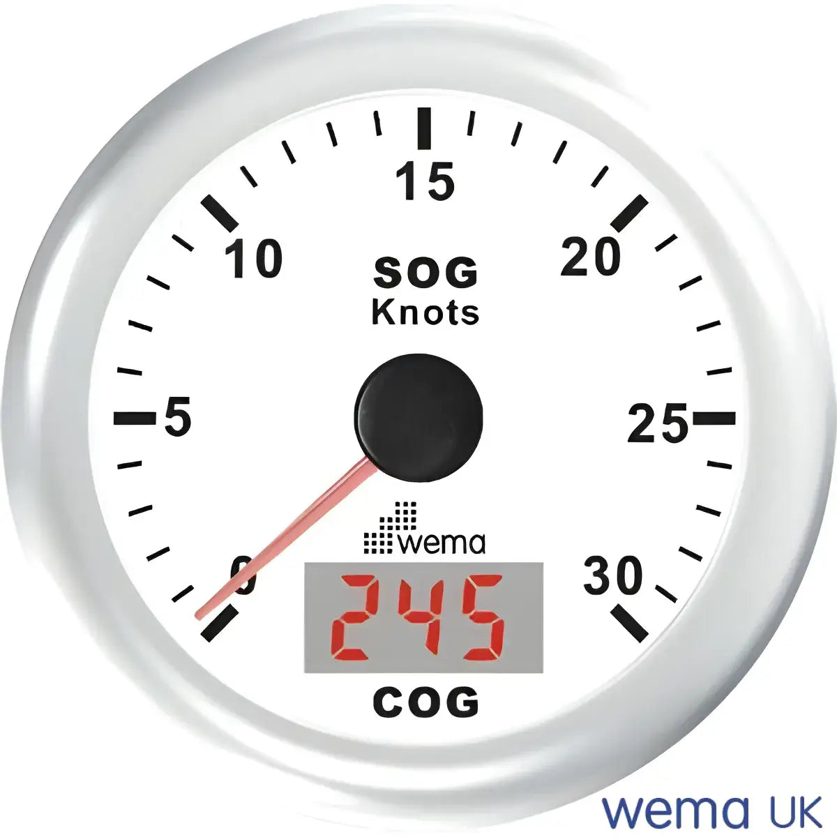 Wema Spedometer 30 kn Hvidt