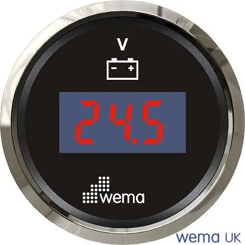 Wema Digit Voltmeter 12-24 Volt Sort RF