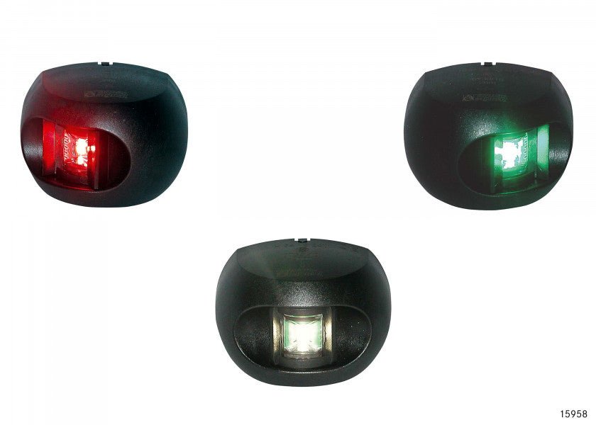 AQUA SIGNAL Serie 34 LED navigationslys sæt – sort hus - SejlStrøm