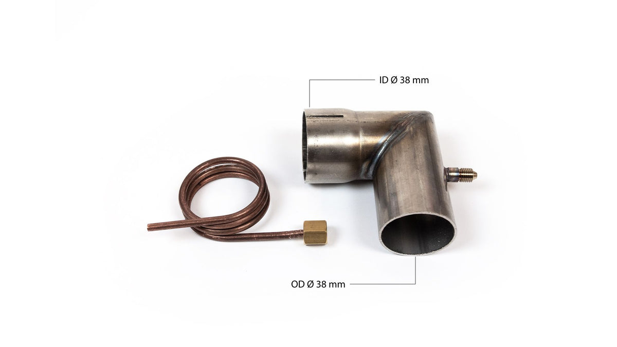 AUTOTERM Kondensafløbssæt – Air 9D og Flow 14D, udvendig Ø 38 mm, rustfrit stål