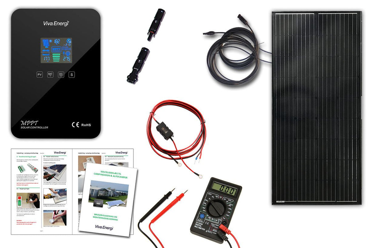 Båd Solanlæg 800Wh – 200Wp MPPT med Bluetooth - CamperStrøm