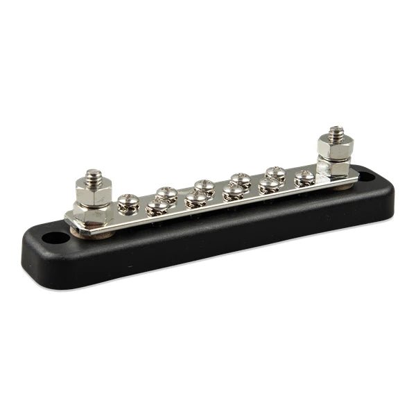Busbar 150A 2P med 10 skruer + cover - SejlStrøm