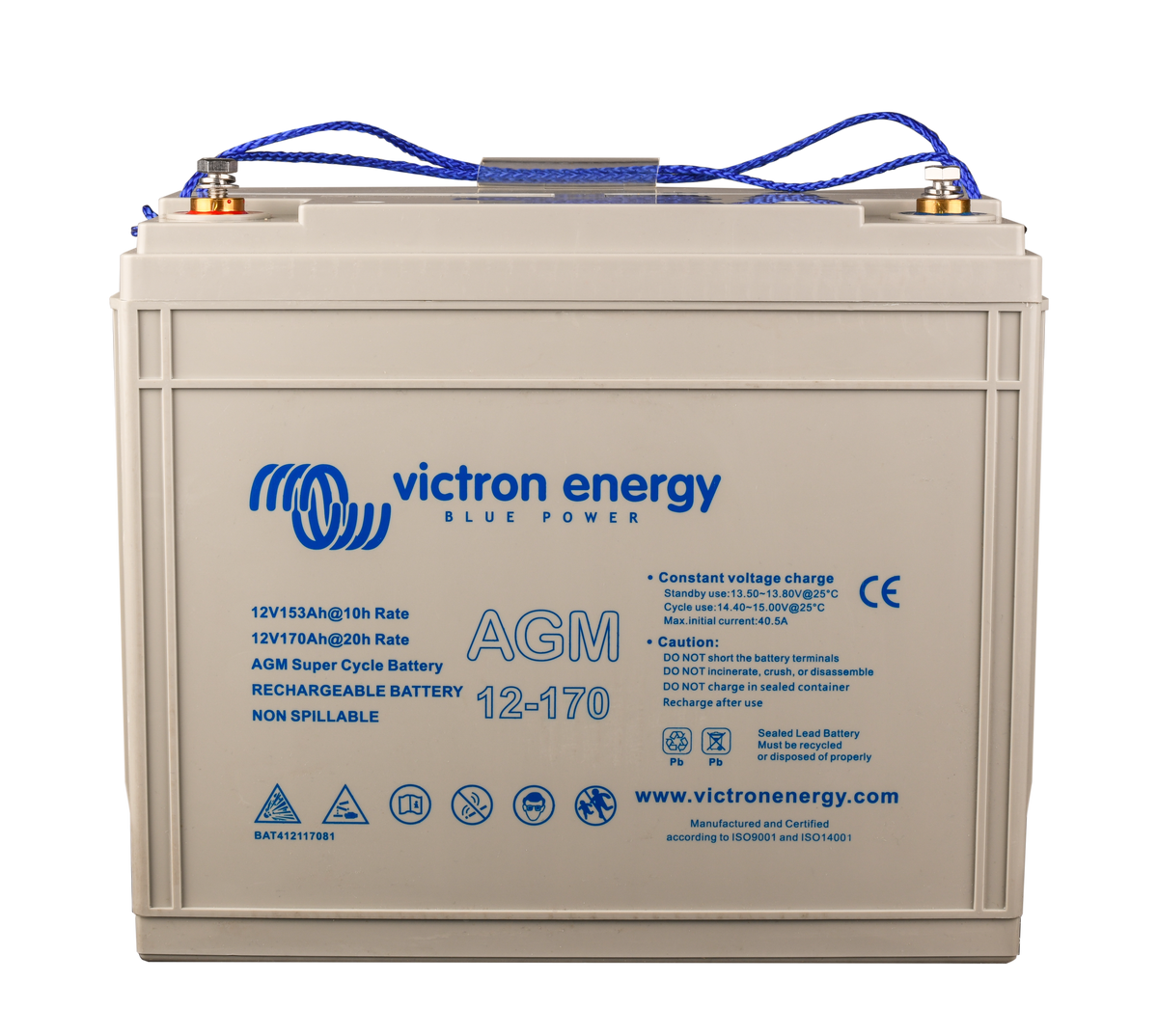 12V/170Ah AGM Super Cycle Batt. (M8) – produktfoto | CamperStrøm