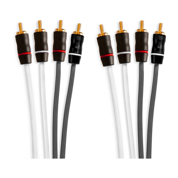 Fusion RCA kabler, Fusion RCA kabler, 4 kanaler, 12 fod (3,66 m) kabel – produktbillede 1