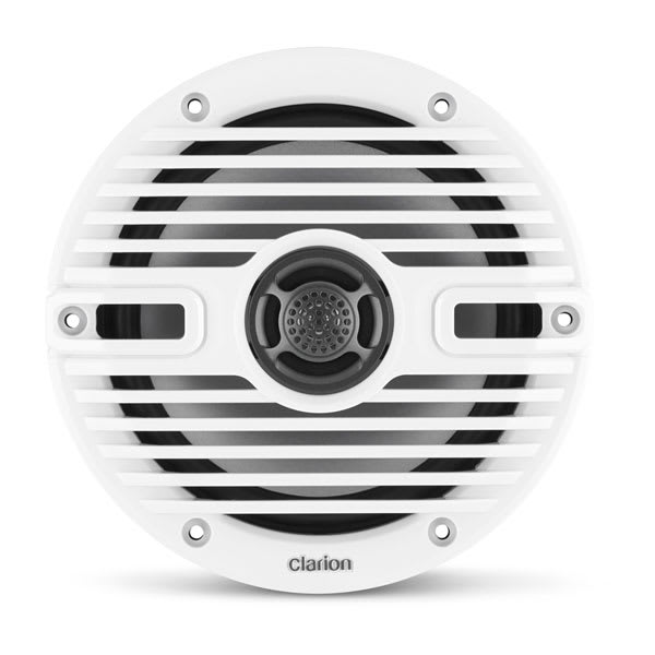 Garmin Clarion® CMS marinehøjttalere, 6,5" med Hvide og Sorte Klassiske Gitre (CMS-651-CWB) – officielt Garmin produktbillede