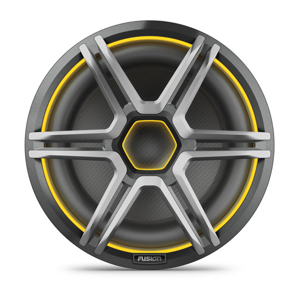 Garmin Fusion Apollo Subwoofer, 12" LED-marinesubwoofer med gitter i Sports Grey – produktbillede 1