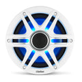 Garmin Clarion® Marine CMSP højttalere, 6,5" med LED og Hvide og Grå Sport Gitre (CMSP-651RGB-SWG) – officielt Garmin produktbillede