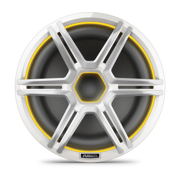 Garmin Fusion Apollo Subwoofer, 12" LED-marinesubwoofer med gitter i Sports White – produktbillede 1