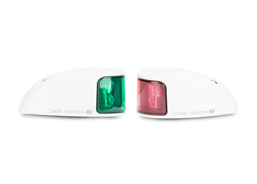 HELLA MARINE NaviLED - sæt styrbord + bagbord dæksmontering – hvid - SejlStrøm