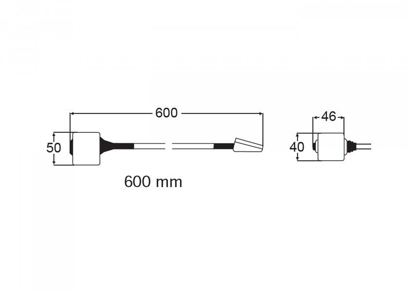 HELLA MARINE Xenon - læselampe / 600 mm / sort - SejlStrøm