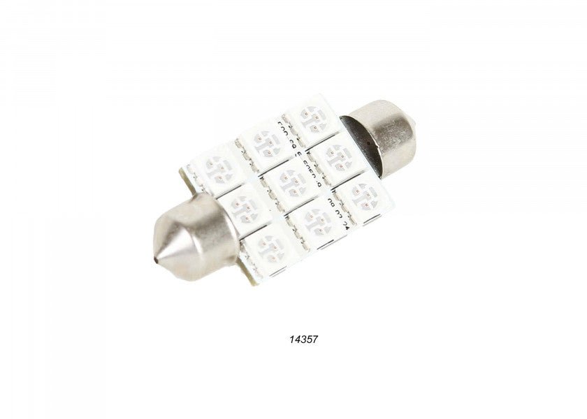 LED - modul Festoon / rød / 9 LED'er / 12V - SejlStrøm