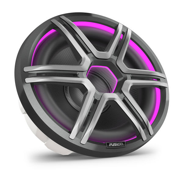 Garmin Fusion Apollo Subwoofer, 12" LED-marinesubwoofer med gitter i Sports Grey – produktbillede 3