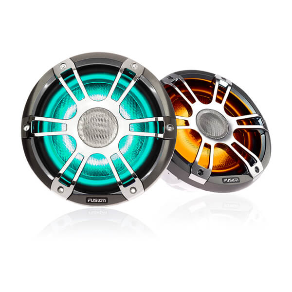 Fusion 7,7" 280 W koaksial marinehøjttaler, krom, CRGBW LED – produktbillede 3