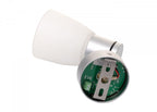 PREBIT R1 - 1 LED - påbygningslampe / mat krom, satinhvidt glas - SejlStrøm