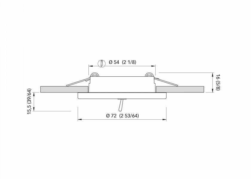 QUICK TED S LED - loftslampe / Rustfrit stål, poleret - SejlStrøm