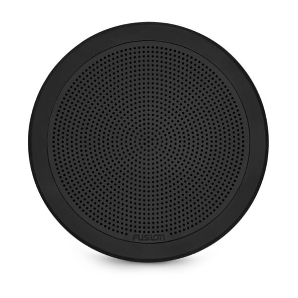 Fusion FM seriens marinehøjttalere, 7,7" 200 W rund, sort, planmonteret marinehøjttaler – produktbillede 2