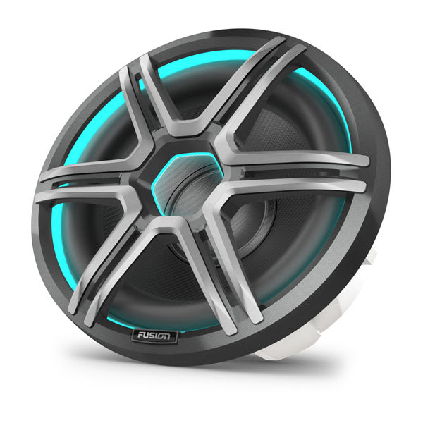 Garmin Fusion Apollo Subwoofer, 12" LED-marinesubwoofer med gitter i Sports Grey – produktbillede 2